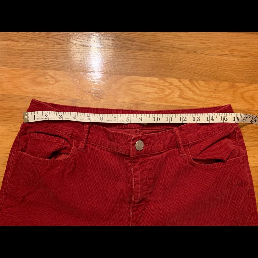 Red LOFT corduroys - size 12 - cropped & flare